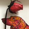 Geo Red Dog and Rose