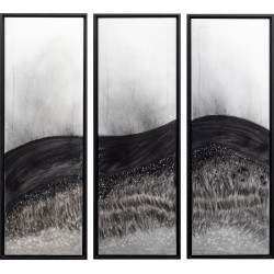 Charcoal Hills 2 Triptych