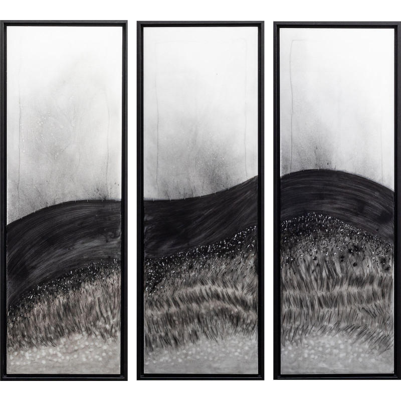 Charcoal Hills 2 Triptych
