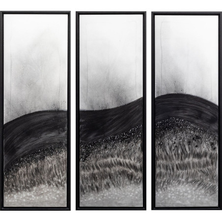 Charcoal Hills 2 Triptych